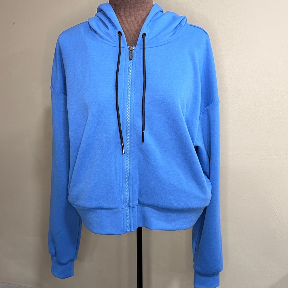 Sports illustrated hoodie zip up jacket size large cropped soft
